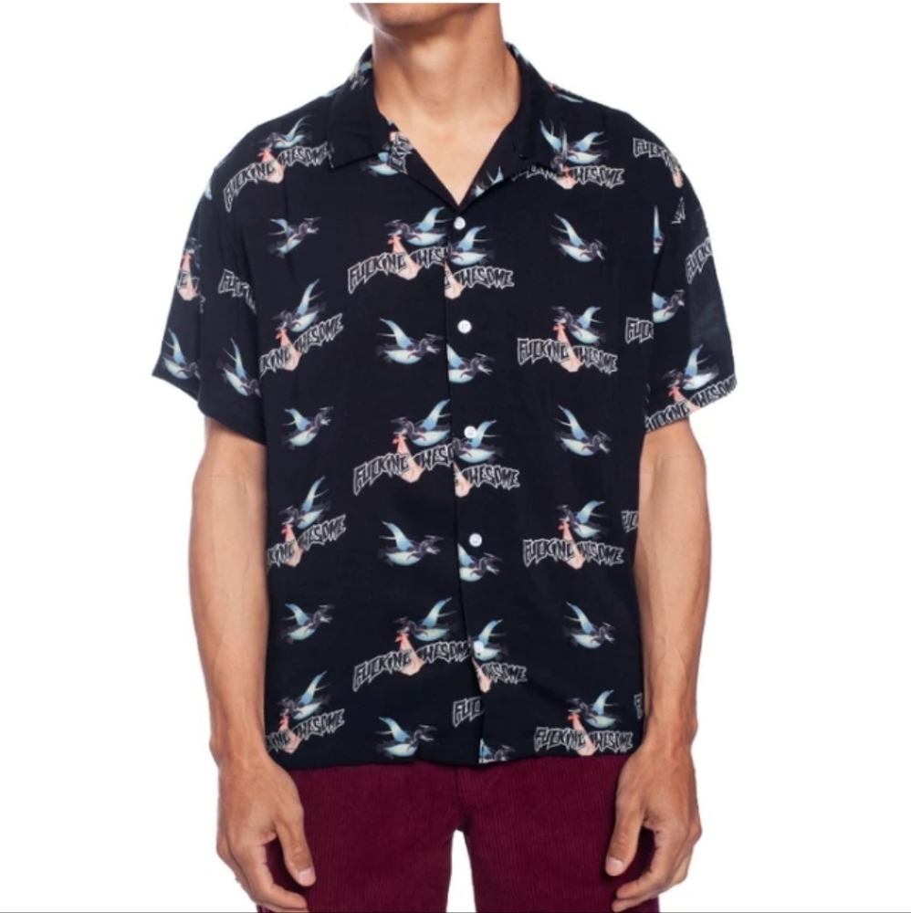 Fucking Awesome "Bird Bag Club 100% Viscose Rayon" button up